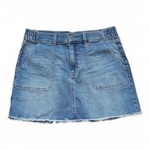 No Boundaries Junior Girls High Rise Denim Mini Skirt Size L (11–13)